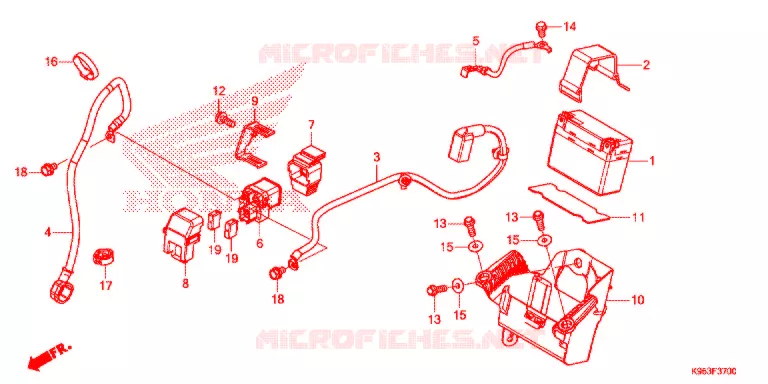BATTERIE Honda MOTO 250 CRF 2019  CRF250RXK