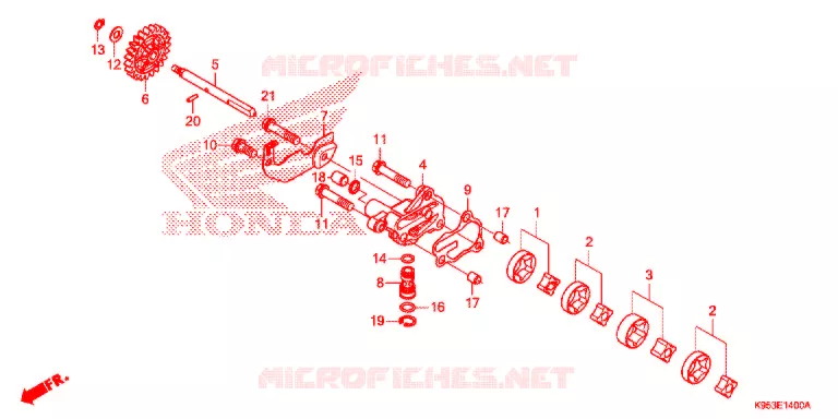 POMPE A HUILE Honda MOTO 250 CRF 2019  CRF250RXK