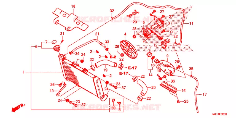 RADIATEUR Honda MOTO 650 CBR 2018  CBR650FJ
