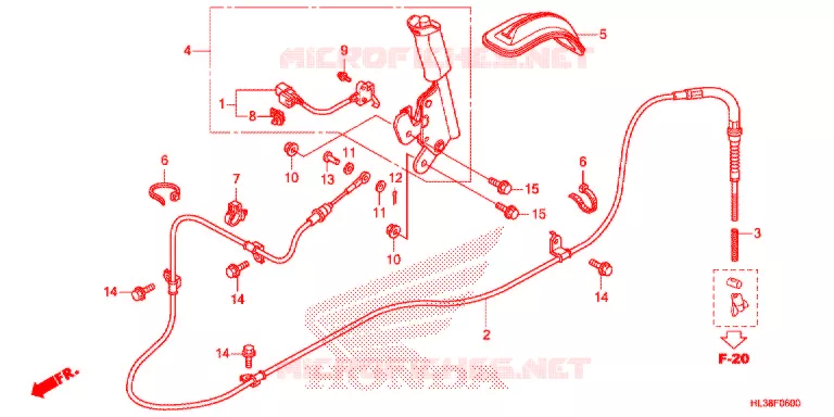 FREIN DE STATIONNEMENT Honda ATV 700 PIONEER 2019  SXS700M4DK