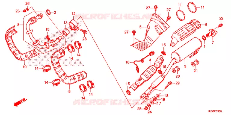 SILENCIEUX D'ECHAPPEMENT Honda ATV 700 PIONEER 2019  SXS700M2DK