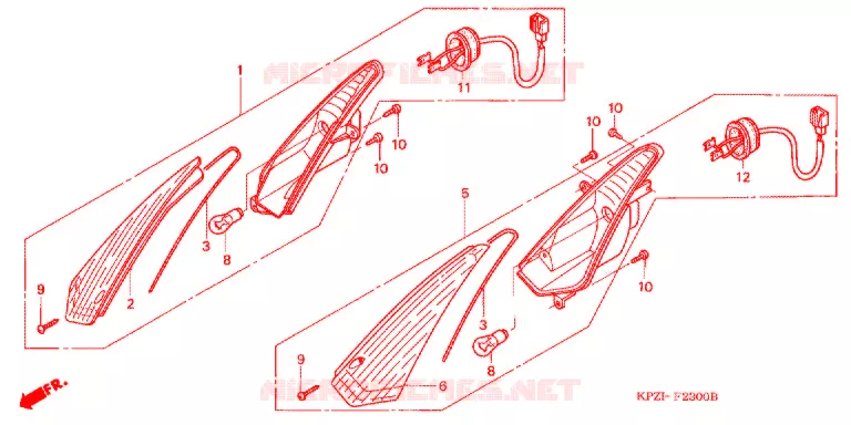 CLIGNOTANT Honda SCOOTER 150 DYLAN 2003  SES1503