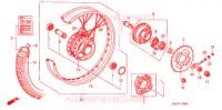 ROUE ARRIERE pour Honda SUPER CUB 50 DELUXE de 2005