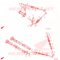 ARBRE A CAMES   SOUPAPE pour Honda LITTLE CUB 50 de 2006