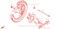 ROUE ARRIERE (1) pour Honda CRM 50 de 1989