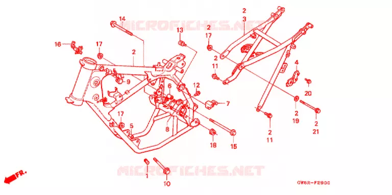 CADRE Honda MOTO 80 CRM 1994  CRM80R