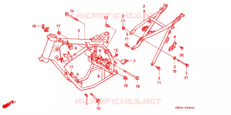 CADRE Honda MOTO 80 CRM 1998  CRM80V