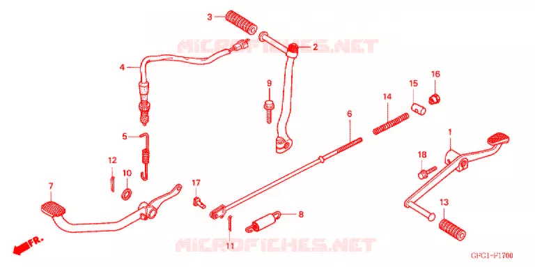 PEDALE - KICK Honda MOTO 50 other-models 2003  MP50DX3