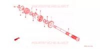 AXE DE KICK pour Honda CHALY 50 de 1992