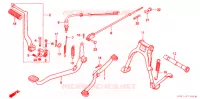 PEDALE   BEQUILLE pour Honda CHALY 50 de 1992