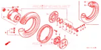 ROUE ARRIERE pour Honda CHALY 50 de 1992