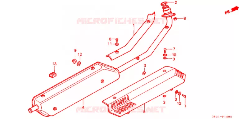 SILENCIEUX D'ECHAPPEMENT Honda MOTO 50 CHALY 1995  CF50S