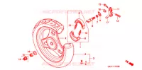 ROUE ARRIERE (1) pour Honda 50 SUPER DIO SUMER SPECIAL de 1991