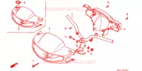GUIDON pour Honda 50 SUPER DIO WHITE de 1994