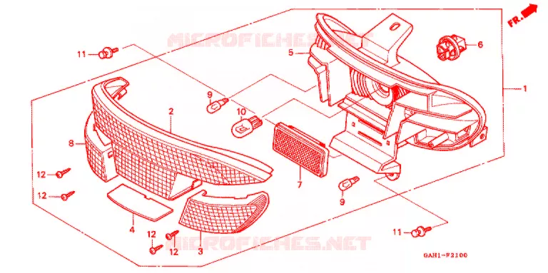 FEUX ARRIERE Honda SCOOTER 50 DIO 1994  SK50MMR