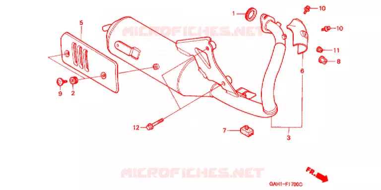 SILENCIEUX D'ECHAPPEMENT (1) Honda SCOOTER 50 DIO 1994  SK50MMR