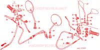COMMODO   LEVIER   CABLE (DRUM BRAKE) pour Honda 50 SUPER DIO BLACK de 1996
