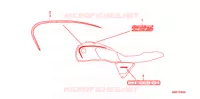 AUTOCOLLANTS pour Honda CB 1100 ABS BLACK STYLE UP HANDELBAR de 2012