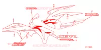 AUTOCOLLANTS (1) pour Honda CBR 1000 RR TYPE 2 de 2008
