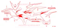 AUTOCOLLANTS (2) pour Honda CBR 1000 RR TYPE 2 de 2008