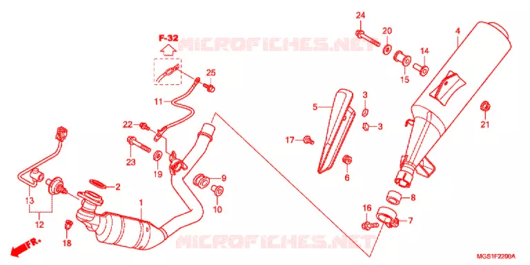 SILENCIEUX D'ECHAPPEMENT Honda MOTO 700 NC 2012  NC700XDC