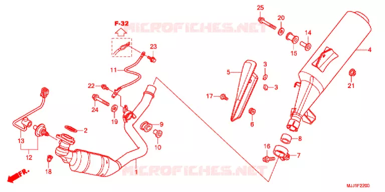 SILENCIEUX D'ECHAPPEMENT Honda MOTO 700 NC 2013  NC700XAD