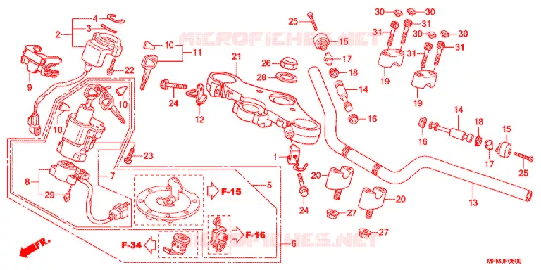GUIDON - TE DE FOURCHE Honda MOTO 400 CB 2013  CB400SD
