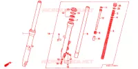 FOURCHE pour Honda 250 NIGHTHAWK de 1993
