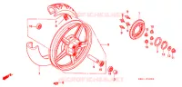ROUE ARRIERE pour Honda 250 NIGHTHAWK de 1993