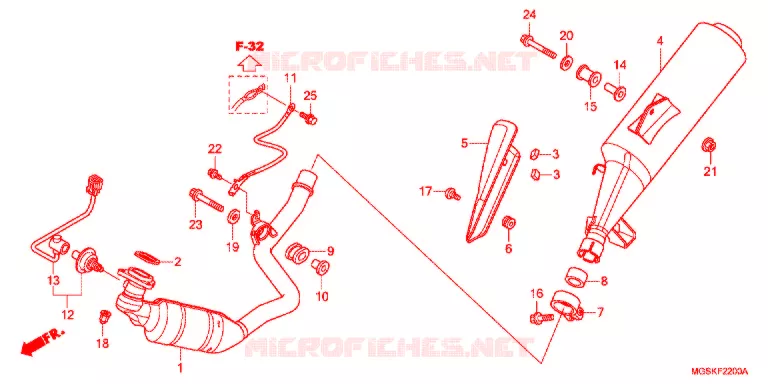 SILENCIEUX D'ECHAPPEMENT Honda MOTO 700 NC 2012  NC700SAC