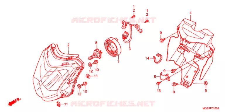 PHARE Honda MOTO 700 NC 2013  NC700SD