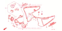 COUVERCLES LATERAUX   CONTACTEUR A CLES pour Honda STEED 400 VLX Flat bar handle, With speed warning light de 1988