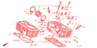 CYLINDRE   CULASSE ARRIERE pour Honda STEED 400 VLX Flat bar handle, With speed warning light de 1988