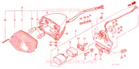 FEU ARRIERE pour Honda STEED 400 VLX Flat bar handle, With speed warning light de 1988