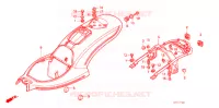 GARDE BOUE ARRIERE pour Honda STEED 400 VLX Flat bar handle, With speed warning light de 1988