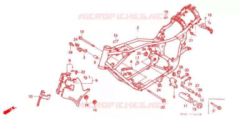 CADRE Honda MOTO 400 STEED 1991  NV400CL