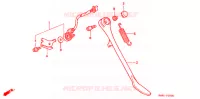 BEQUILLE LATERALE pour Honda STEED 400 VSE Without speed warning light, Wide handle de 1997