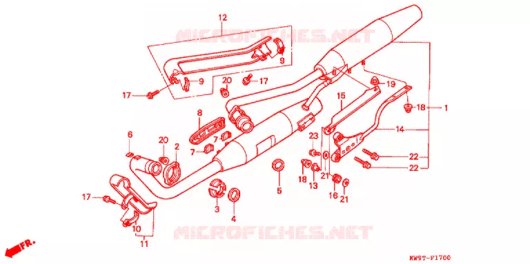 SILENCIEUX D'ECHAPPEMENT Honda MOTO 400 STEED 1997  NV400CMV