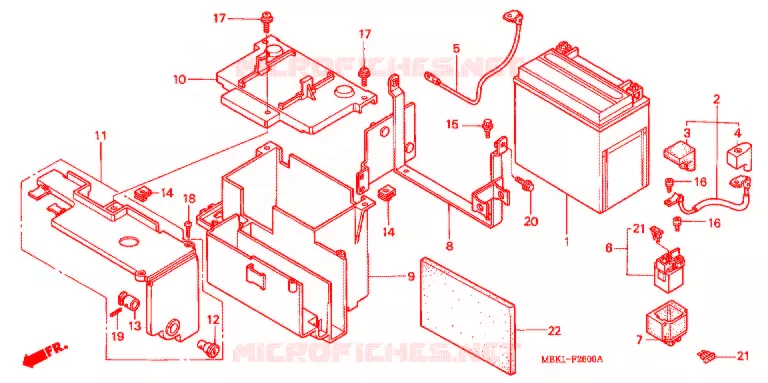 BATTERIE Honda MOTO 400 SHADOW 2001  NV400C21