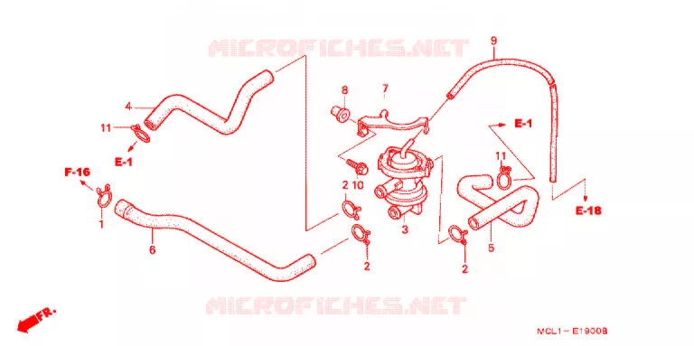 COMMANDE INJECTION D'AIR SOUPAPE (DCY-DC2) Honda MOTO 400 SHADOW 2001  NV400DC1