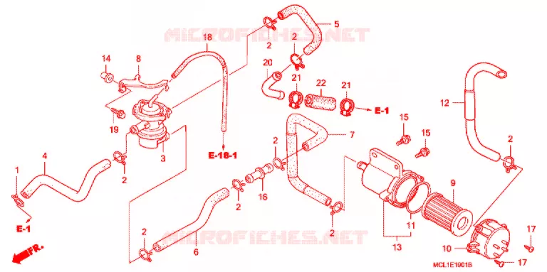 COMMANDE INJECTION D'AIR SOUPAPE (DC4-DC8) Honda MOTO 400 SHADOW 2004  NV400DC4