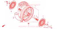 ROUE AVANT (1) pour Honda NSR 250 SE RED RIMS de 1994