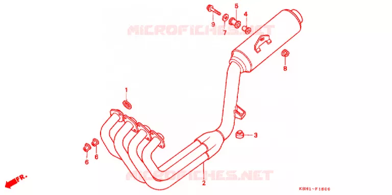 SILENCIEUX D'ECHAPPEMENT Honda MOTO 250 JADE 1991  CB250FM
