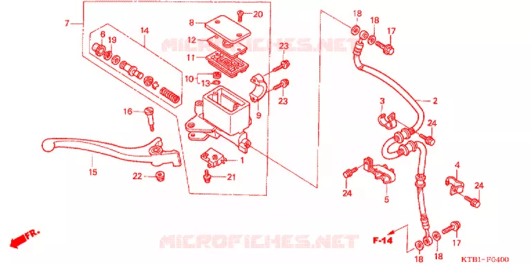 MAITRE CYLINDRE DE FREIN AVANT Honda MOTO 250 other-models 2005  PS2505