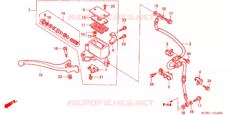 MAITRE CYLINDRE DE FREIN AVANT Honda MOTO 250 other-models 2006  PS2506