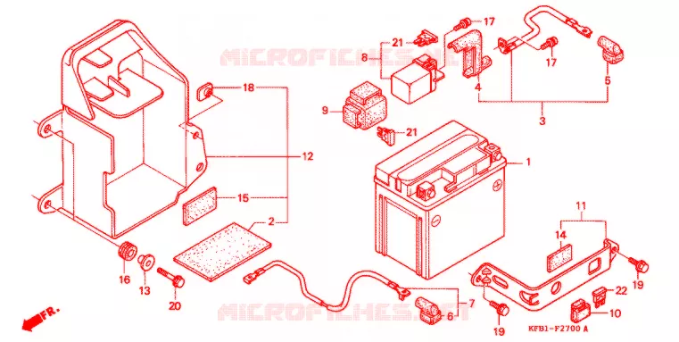 BATTERIE Honda MOTO 230 SL 2004  SL2304