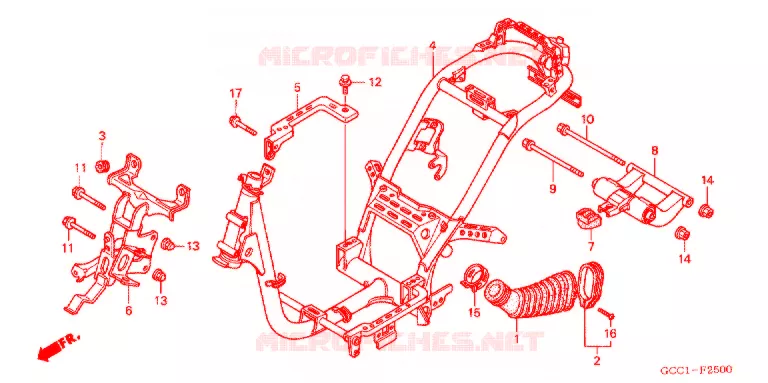 CADRE Honda SCOOTER 100 SPACY 2006  SCR100WH6