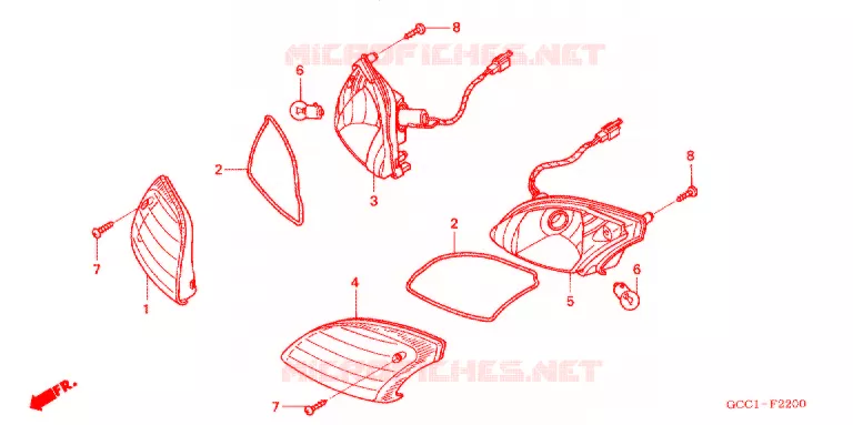 CLIGNOTANT AVANT Honda SCOOTER 100 SPACY 2006  SCR100WH6