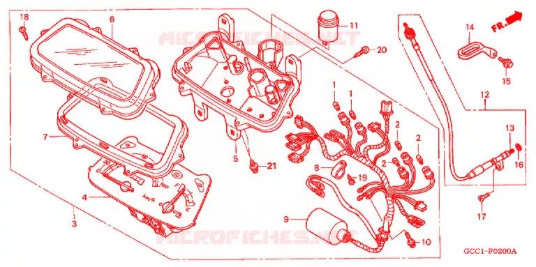 COMPTEUR DE VITESSE Honda SCOOTER 100 SPACY 2006  SCR100WH6