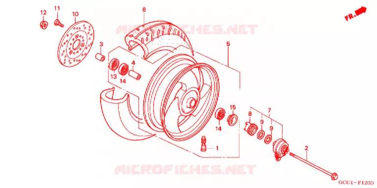 ROUE AVANT Honda SCOOTER 100 SPACY 2006  SCR100WH6